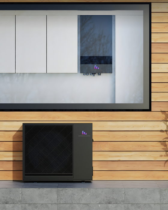 Pompă de căldură aer-apă Greenload 10kW, split, trifazat – încălzire, răcire și ACM